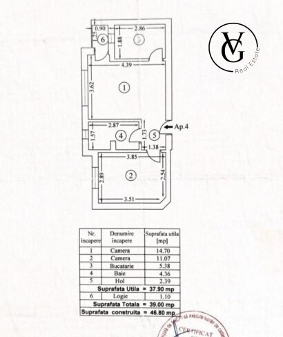 Chitilei Apartament de 2 camere - Sos. Chitilei - Metrou Jiului